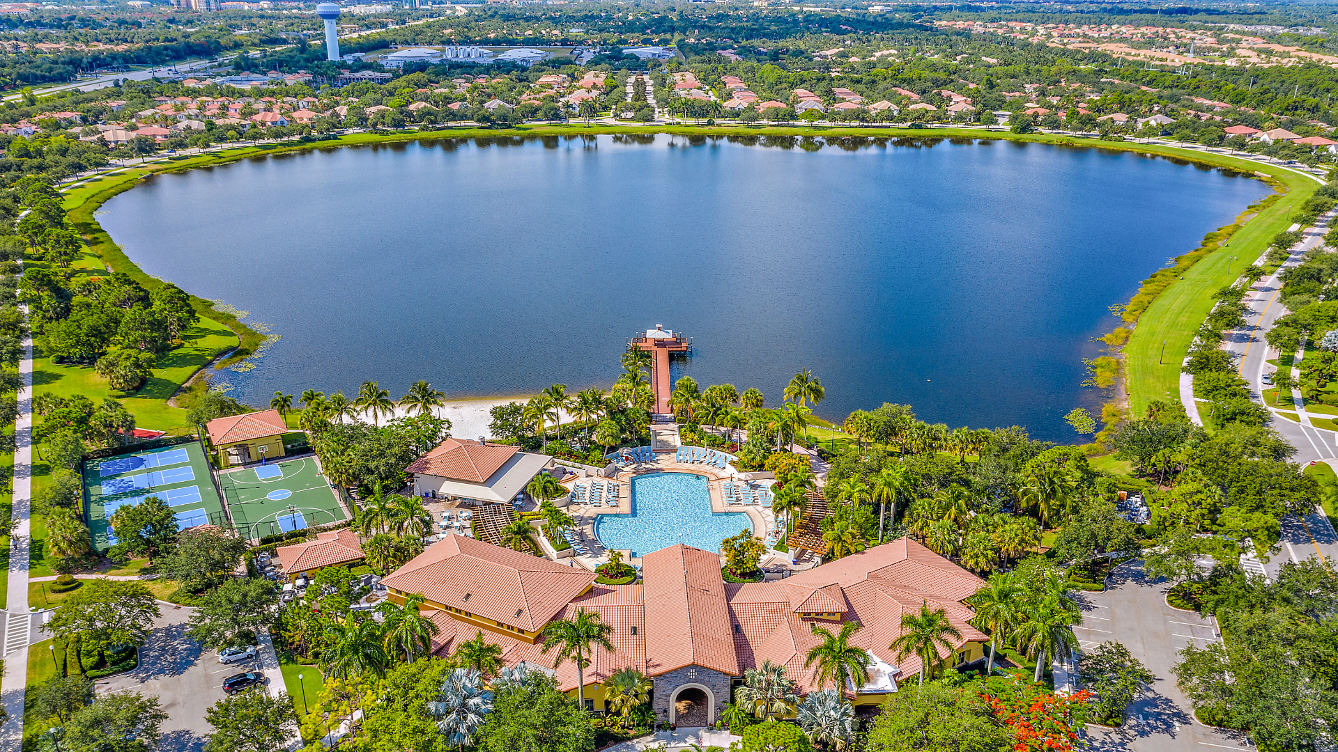 an aerial view of Evergrene Palm Beach Gardens