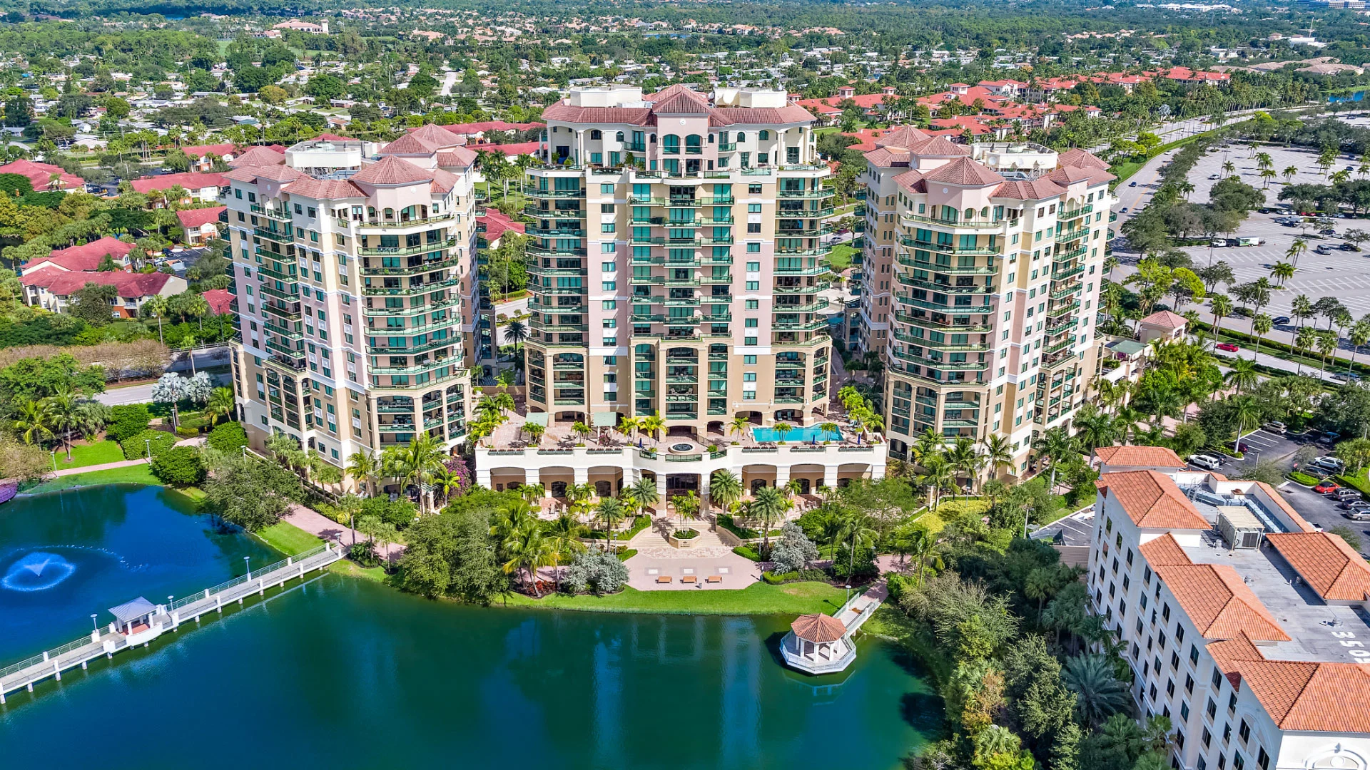 an aerial view of Landmark at the Gardens in Palm Beach Gardens, Florida