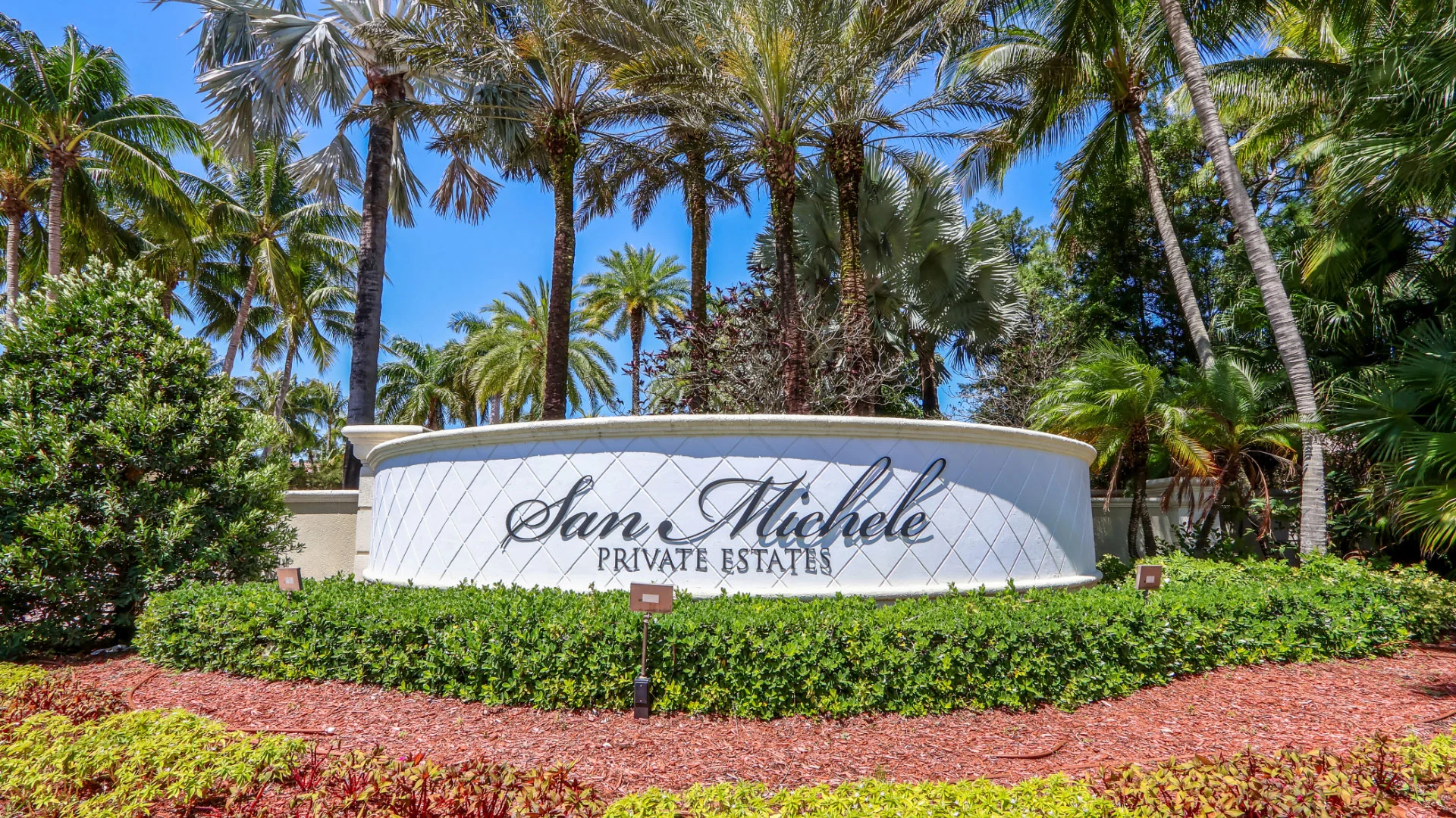 San Michele Palm Beach Gardens Private Estates sign