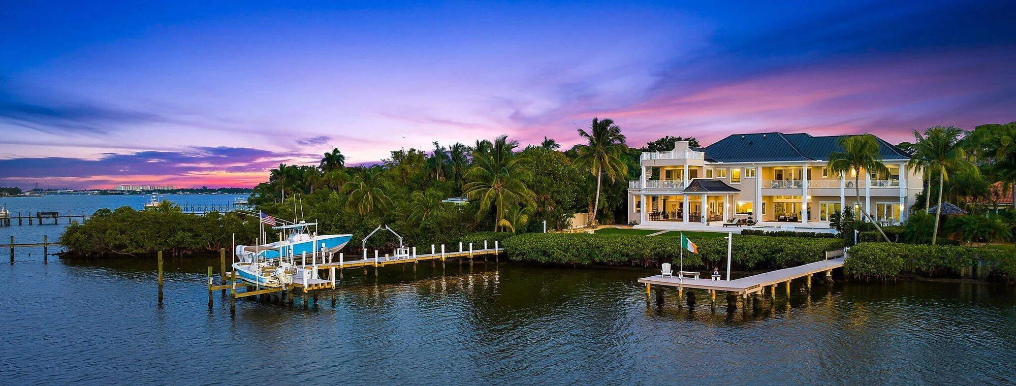 Loxahatchee River Waterfront Home Sunset