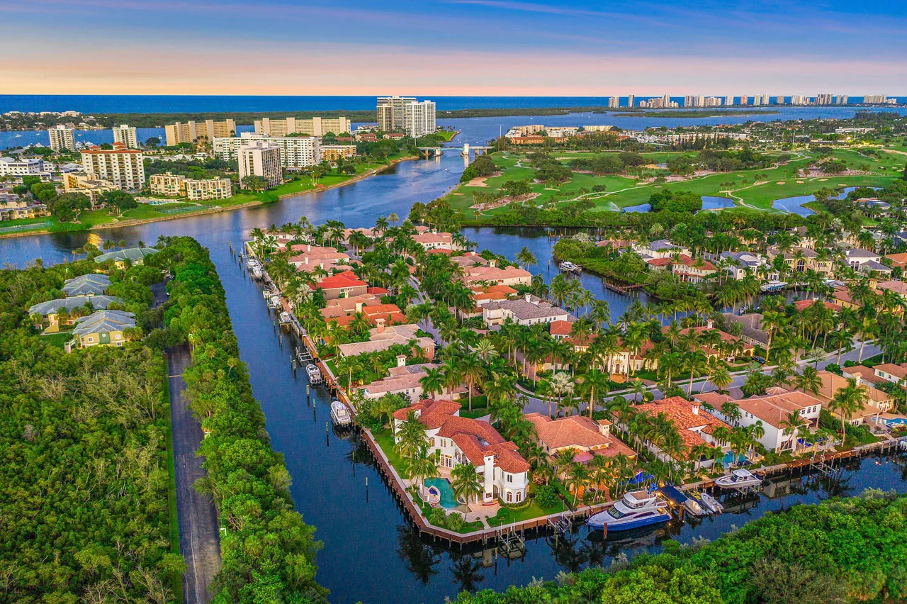 North Palm Beach Homes during sunset