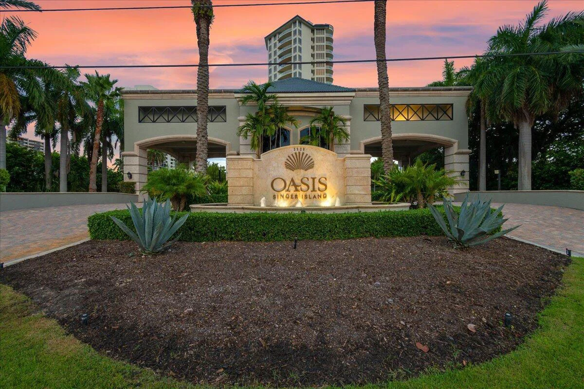 Singer Island waterfront condo entrance