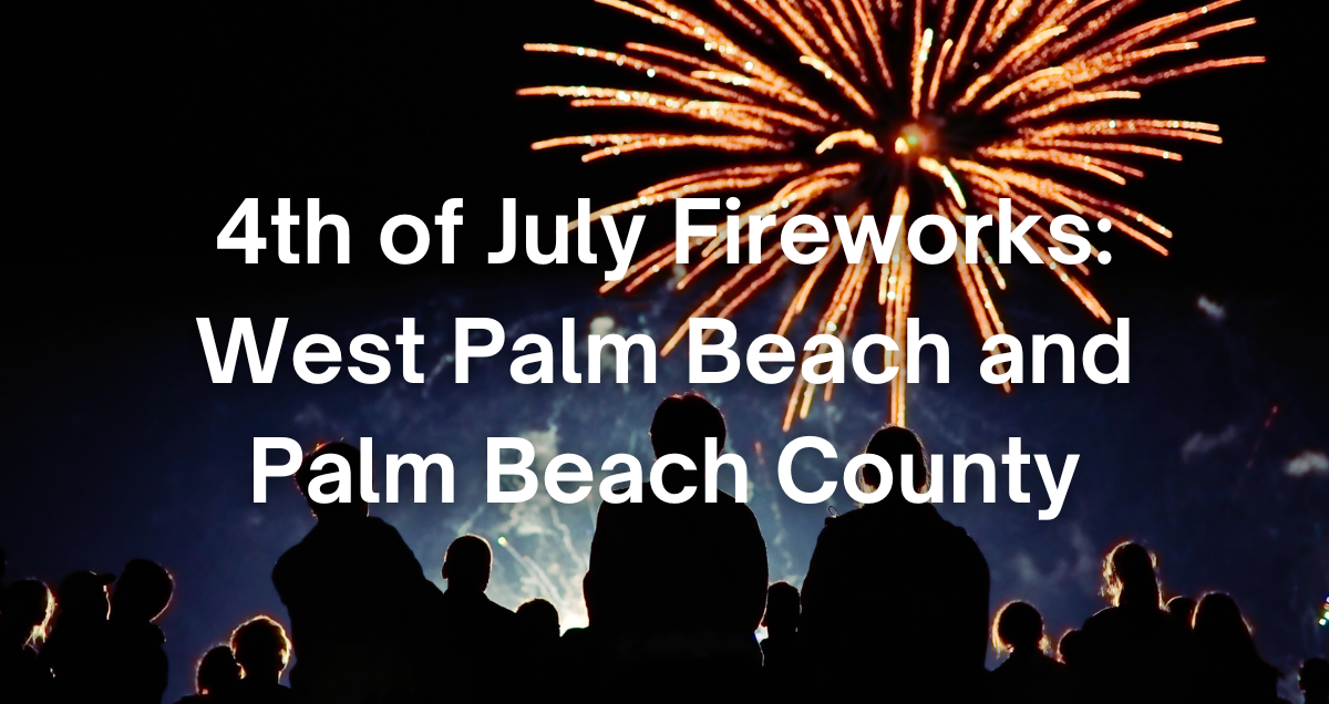 People watching 4th of July Fireworks in West Palm Beach