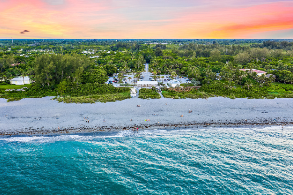 Juno Beach aerial photo of the beach