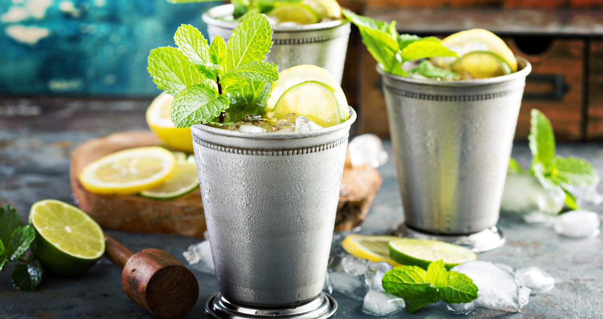 a mint julep at a Kentucky Derby party
