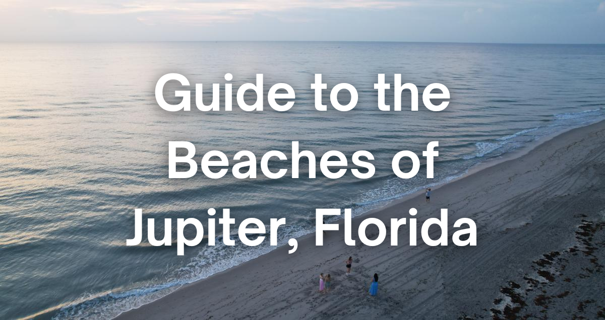 an aerial photo of Jupiter Beach in Florida