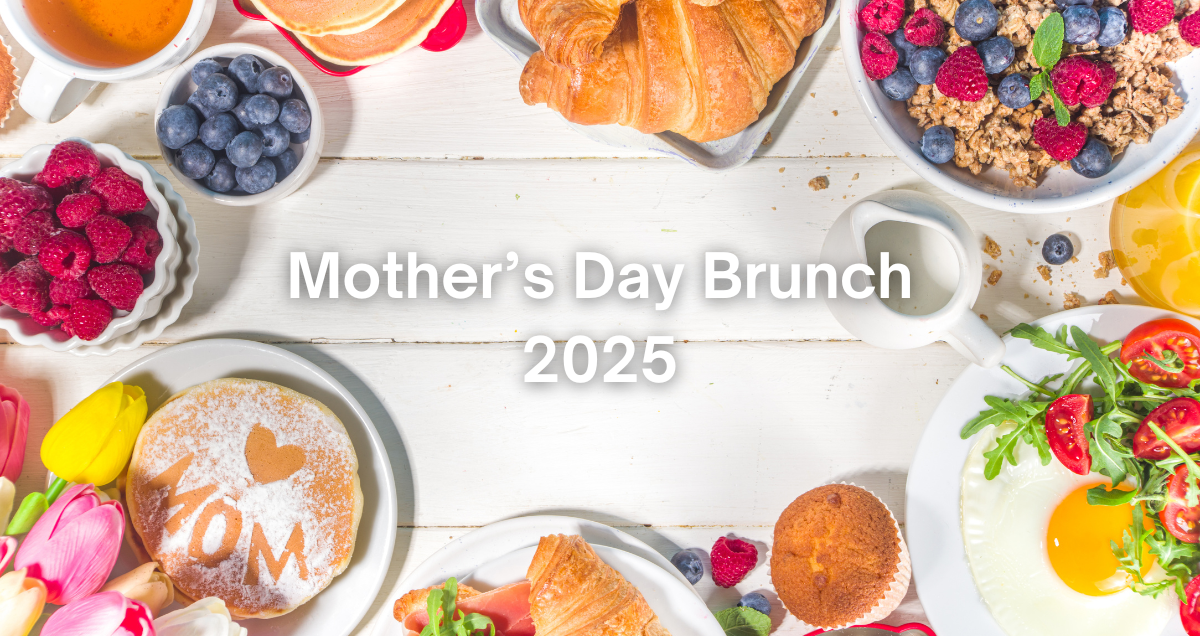 food on a table for a mother's day brunch in palm beach