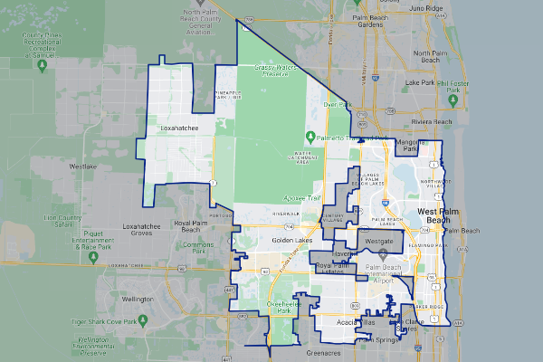 inclusive outline of the neighborhoods of west palm beach